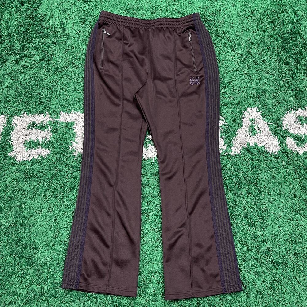 Needles Poly Boot Cut Track Pants size Medium M Brown Purple B12